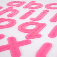 Pink Transparent Silishapes® Trace Alphabet - pk26