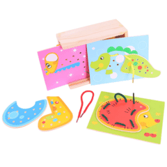 Lacing Animals - Set of 4 animal play cards
