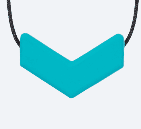 ARK Chevron Chew Necklace - Teal - XT (Medium Firm)