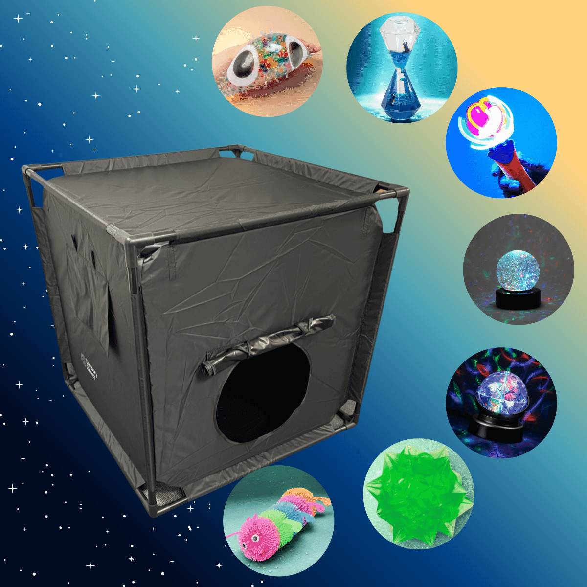 Framed Sensory Dark Den Cube Tent & Christmas Sensory Bundle