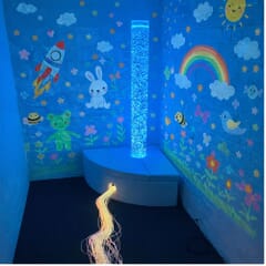 Sensory Corner Kit with Bubble Tube (150cm) and Fibre Optic Tails