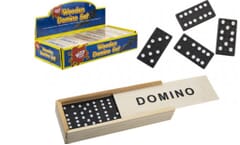 Wooden Box of Dominoes