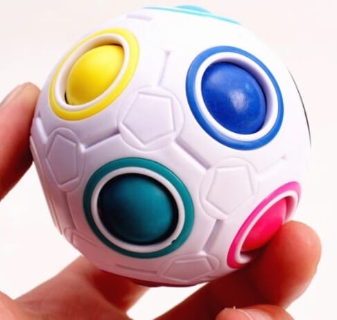 Fiddle Fidget Stress Sensory Autism ADHD Rainbow Orbit Ball Bouncy Sensory Toy 