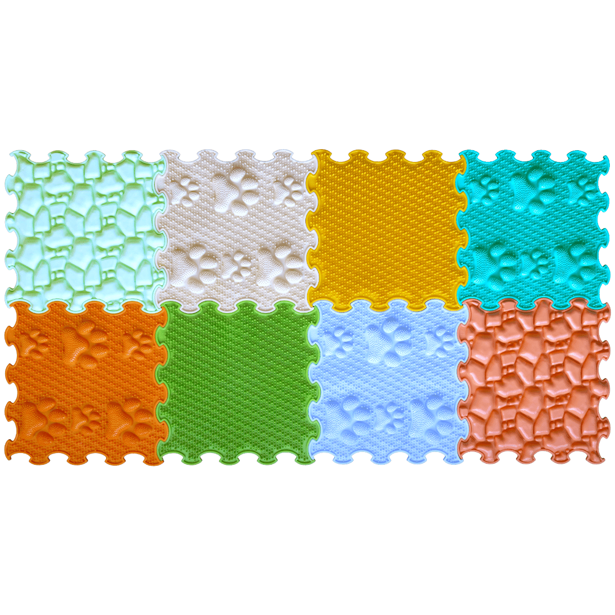 ORTOTO First Steps Sensory Puzzle Playmats (30cm x 30cm) - Set of 8