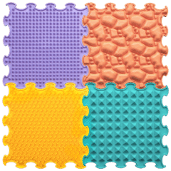 Ortoto Four Senses Sensory Puzzle Playmats (30cmx30cm) Set of 4
