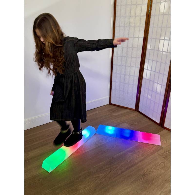 Leds Balanci Shop Set of 2 LED Light Up Balance Boards | Sensory Direct
