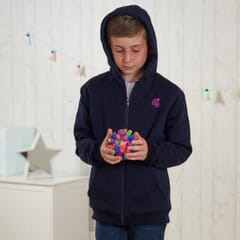 Junior Weighted Hoody - image with hood up