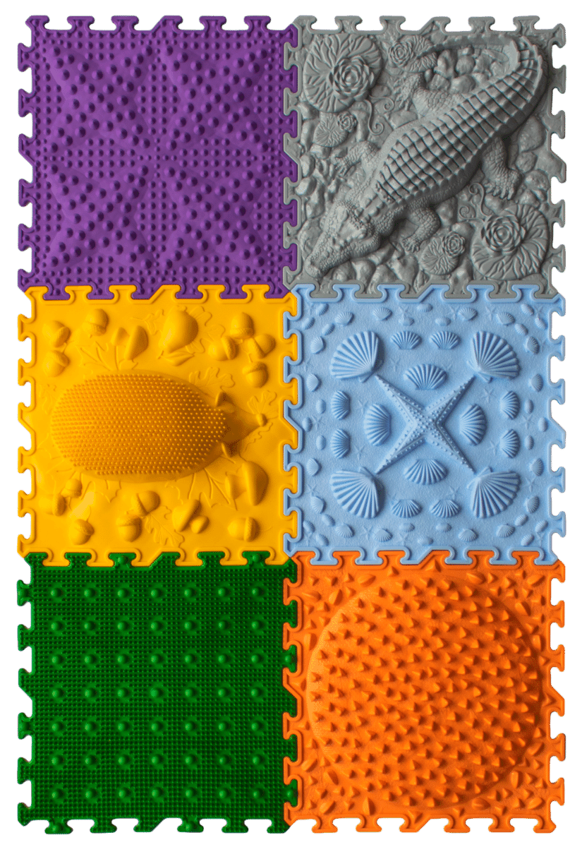 ORTOTO Young Explorer Sensory Puzzle Playmats (25cm x 25cm) - Set of 6