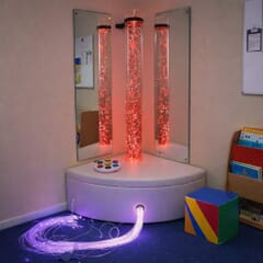 Sensory Corner Kit with Bubble Tube (150cm) and Fibre Optic Tails