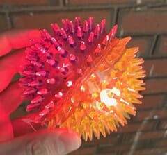 flashing light up spiky ball