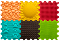 Orto Sunshine Garden Sensory Puzzle Playmats (30cmx30cm) Set of 6