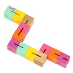 Set of 4 - Wooden Twist n Lock Blocks Fidget Toy