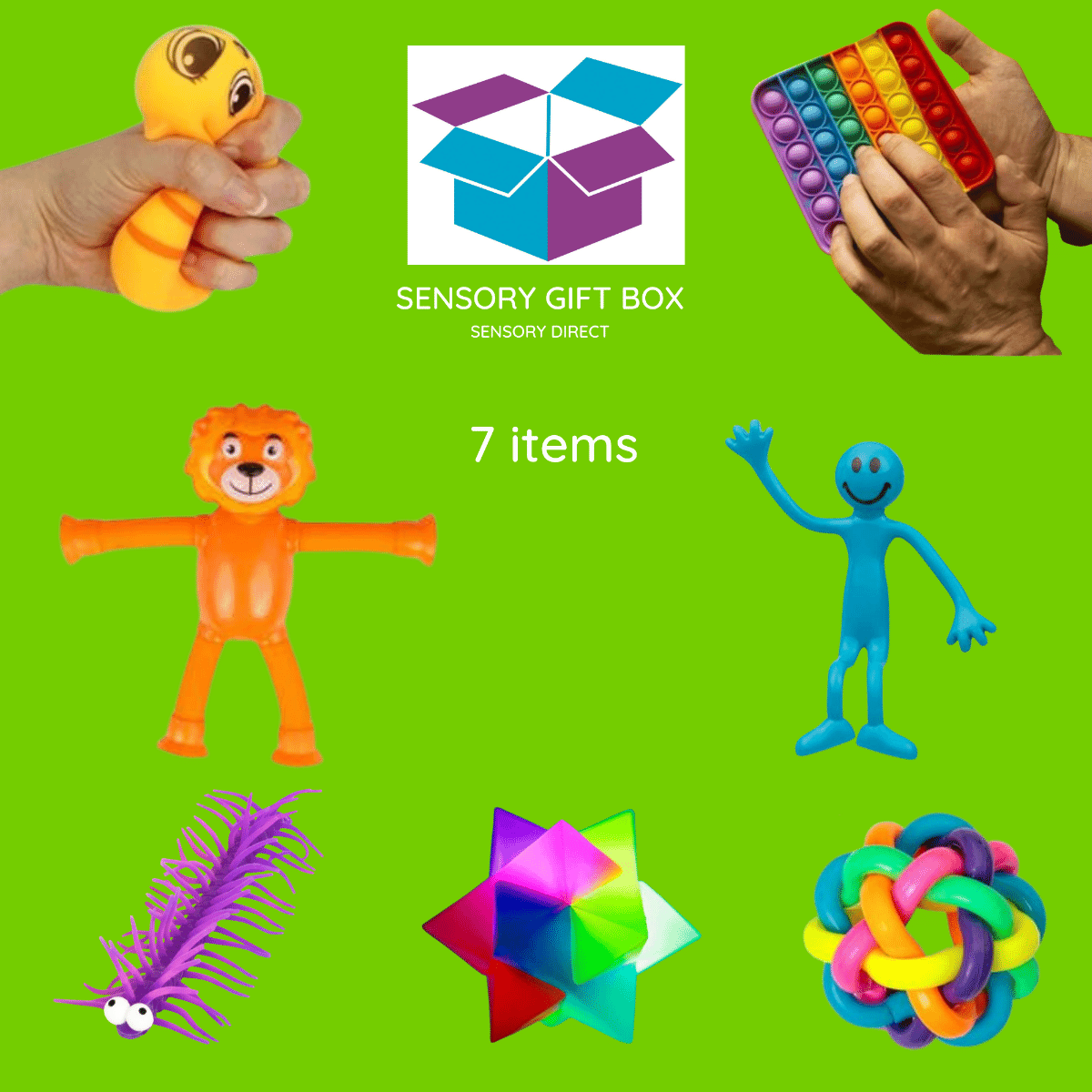 Variety Sensory Fidget Gift Box - 7 Items